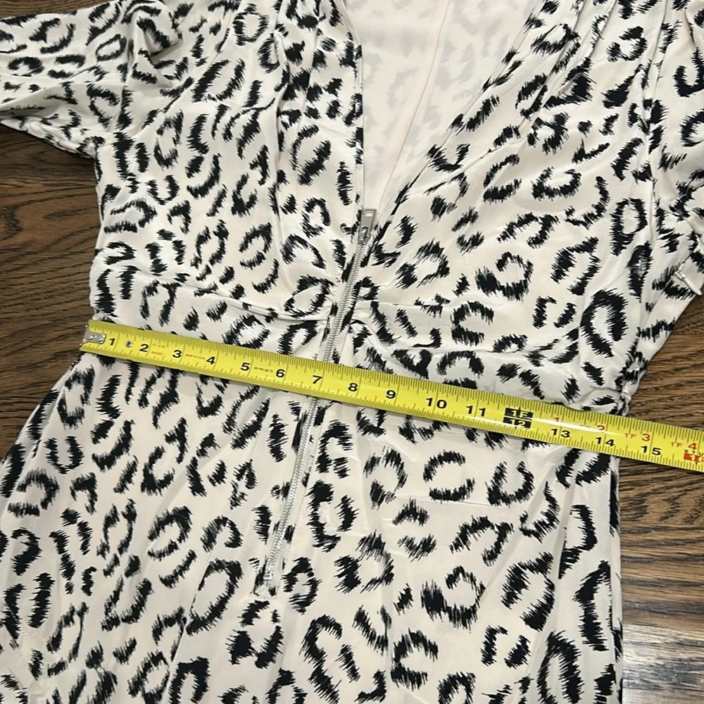A.L.C. Asymmetrical Leopard Print Dress - Black and White - Picture 13 of 14